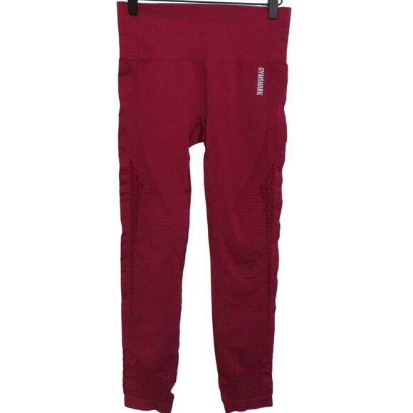 Gymshark Womens Sz M Fuchsia Vital Seamless 2.0 Leggings Laser Cut Athletic - Picture 1 of 6